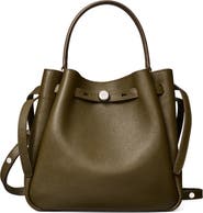 Tory Burch Romy Pebble Leather Bucket Bag