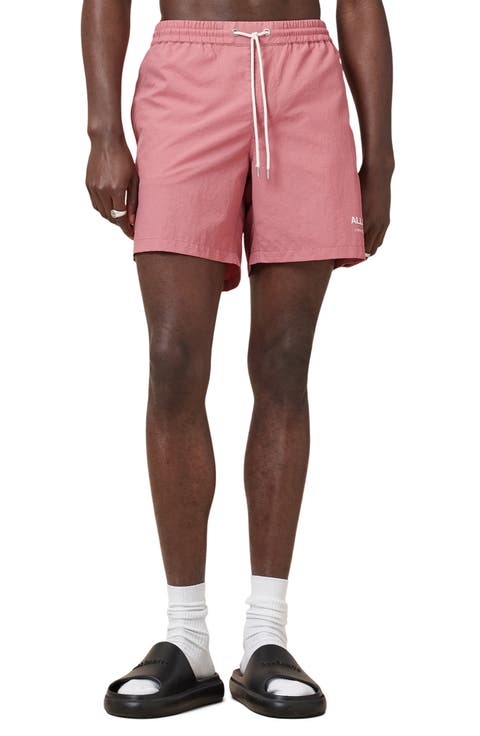 Underground Logo Print Swim Trunks