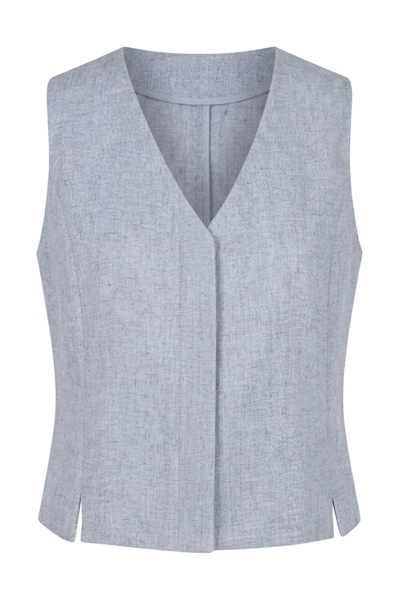 Hidden Front Closure Sleeveless Top & Midi Skirt Set, Alternate, color, Light Grey