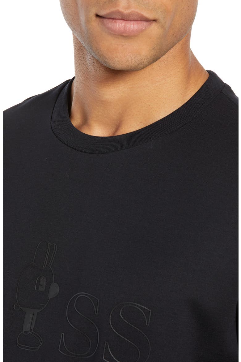 x Jeremyville Stadler JV Crewneck Sweatshirt (Nordstrom Exclusive), Alternate, color, BLACK