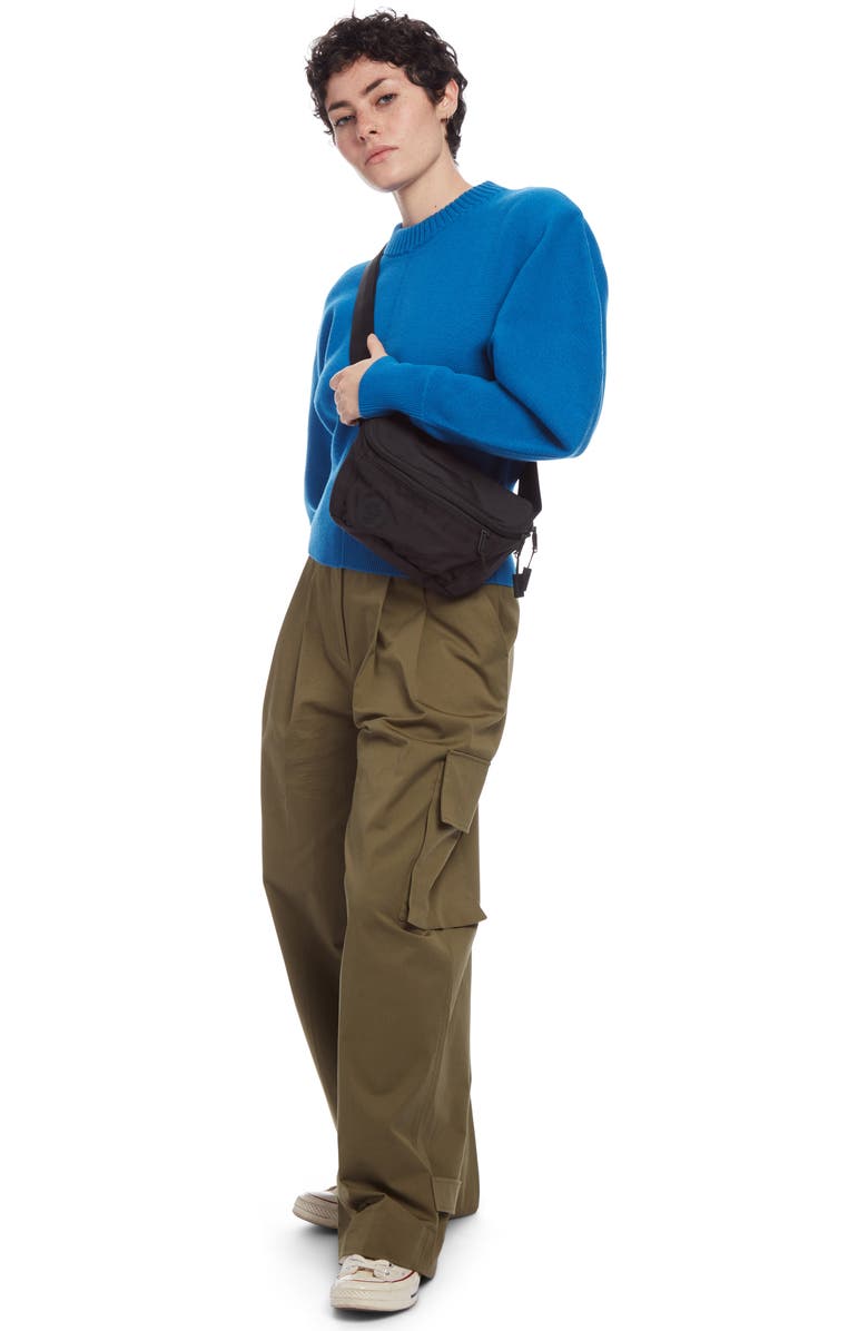 Baboon to the Moon Nylon Belt Bag, Alternate, color, Black