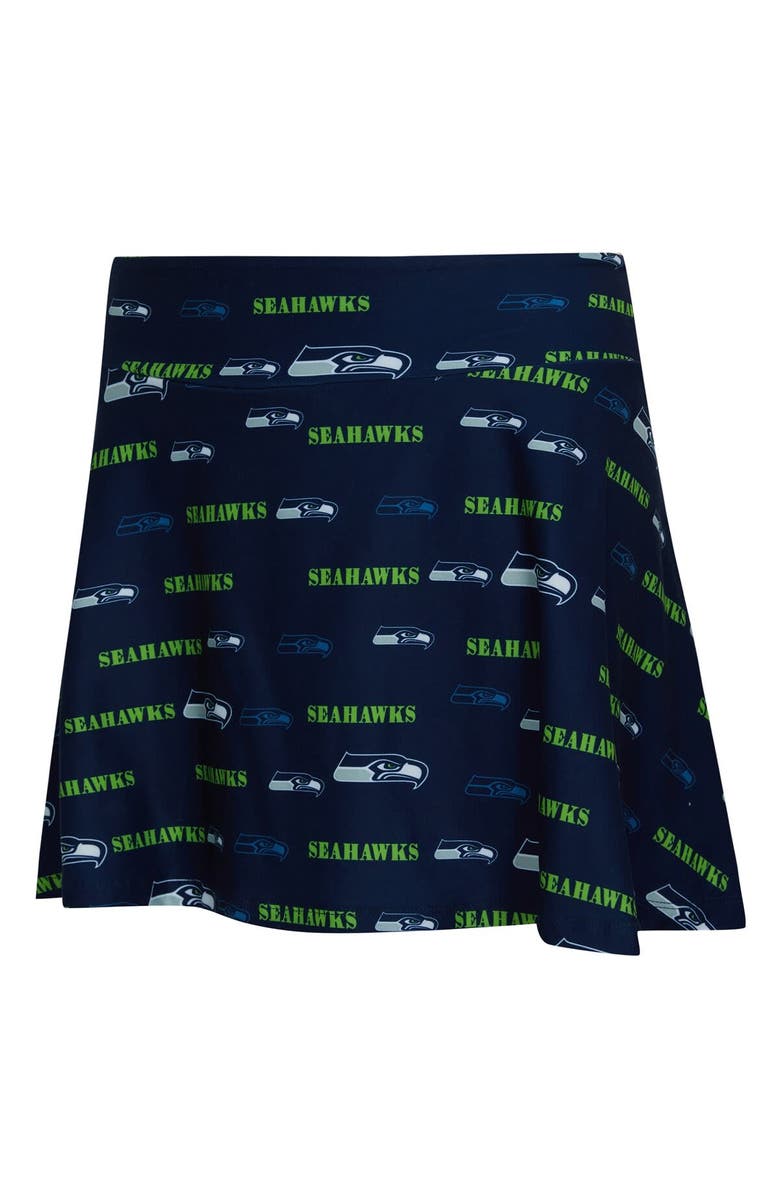 CONCEPTS SPORT Women's Concepts Sport College Navy Seattle Seahawks Mosaic Allover Print Skort, Alternate, color,