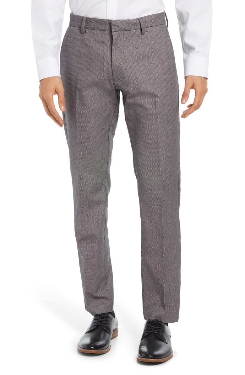 Nordstrom Men's Shop Non-Iron Athletic Fit Textured Pants, Main, color, 