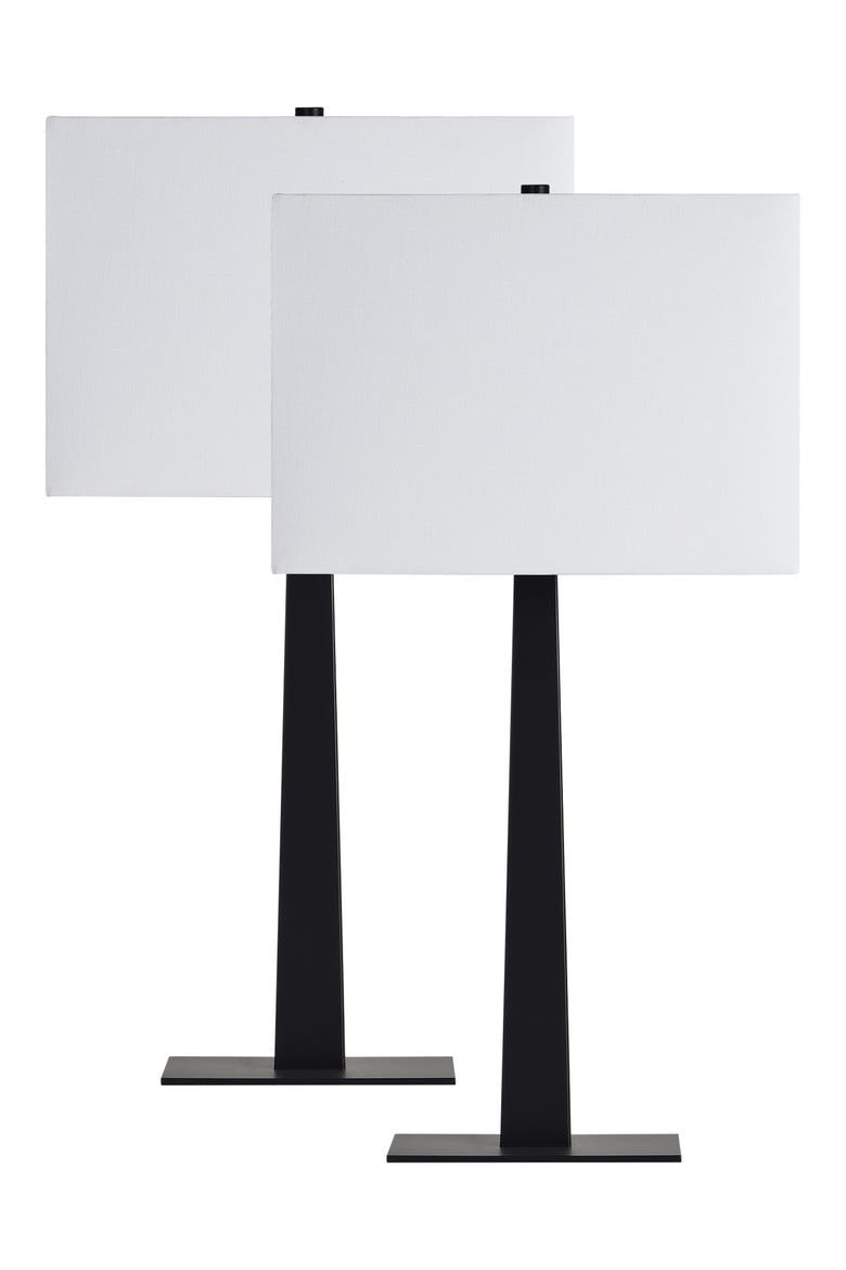 Candace Set of 2 Table Lamps, Main, color, MATTE BLACK