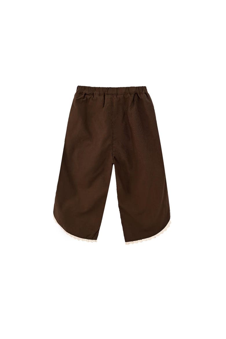 Set with Lace Detail, Alternate, color, Brown