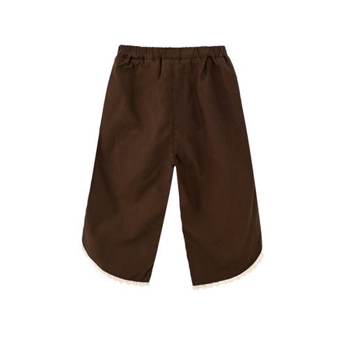 Sweet Cactus Set With Lace Detail In Brown