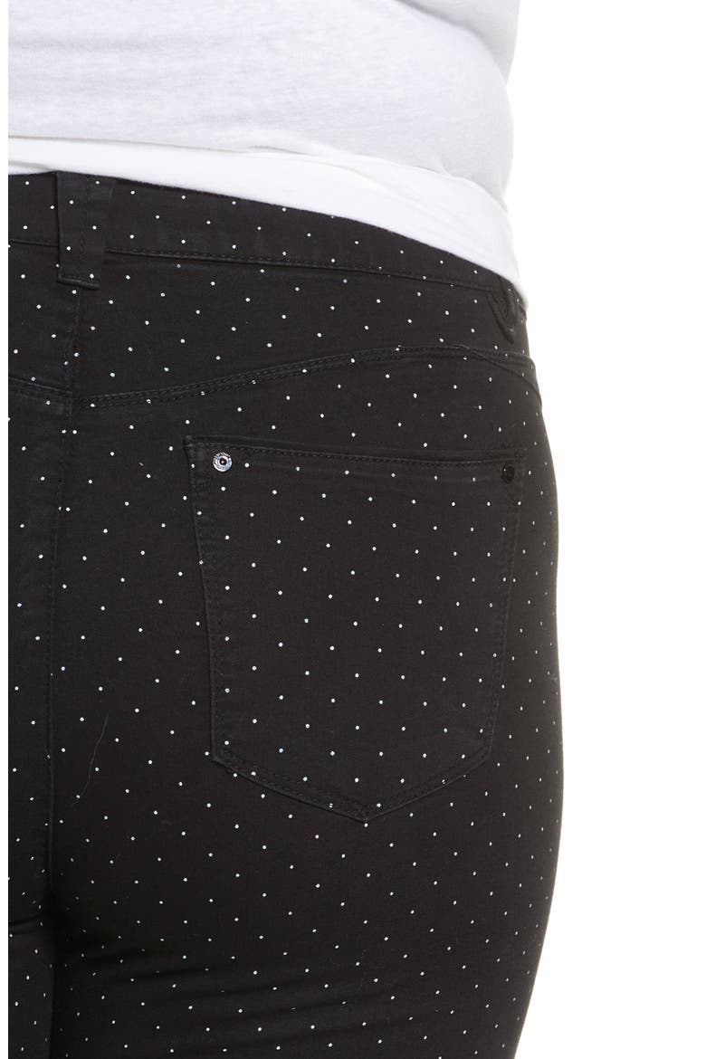 Ab-Solution Micro Dot Ankle Jeans (Nordstrom Exclusive), Alternate, color, BLACK