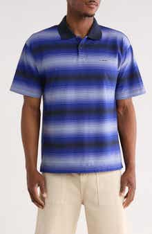 Molino Shadow Stripe Cotton Polo