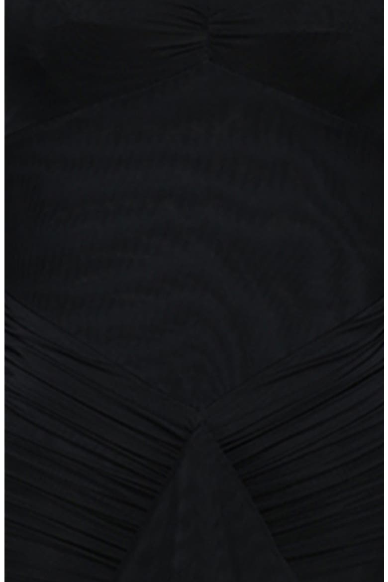 Gabbi Ruffle Front Gown, Alternate, color, BLACK