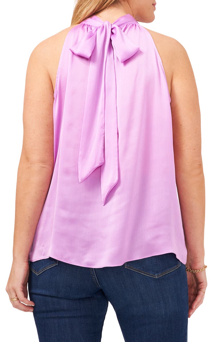 1.STATE Halter Neck Satin Top, Alternate, color, Violet Tulle