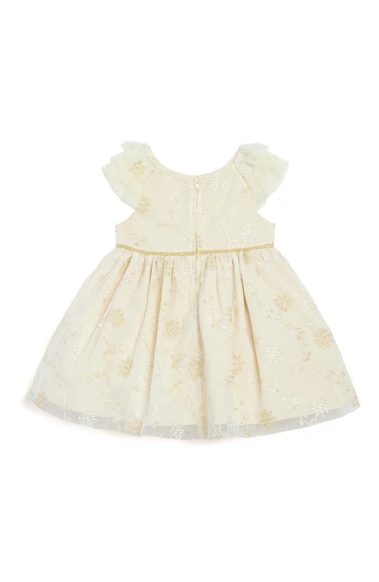 Pippa & Julie Sienna Embroidered Dress & Bloomers, Alternate, color, Ivory