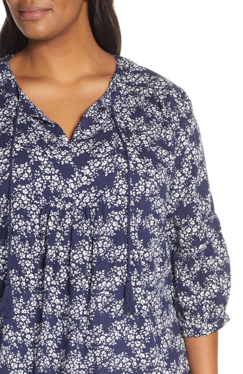 Caslon<sup>®</sup> Split Neck Print Blouse, Alternate, color, 