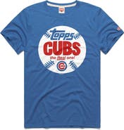 Homage Men's Homage Royal Chicago Cubs MLB x Topps Baseball The Real One Tri-Blend T-Shirt