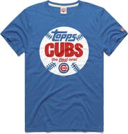 Homage Men's Homage Royal Chicago Cubs MLB x Topps Baseball The Real One Tri-Blend T-Shirt