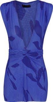 ViX Paula Hermanny Cindy Twist Front Plunge Cover-Up Minidress