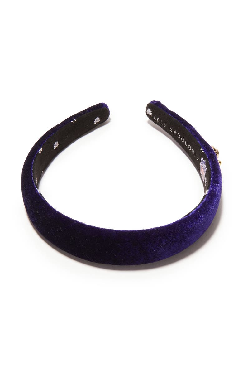 Lele Sadoughi Baltimore Ravens Charlotte Headband, Alternate, color, Purple 500