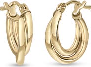 Bony Levy 14K Gold Overlap Hoop Earrings
