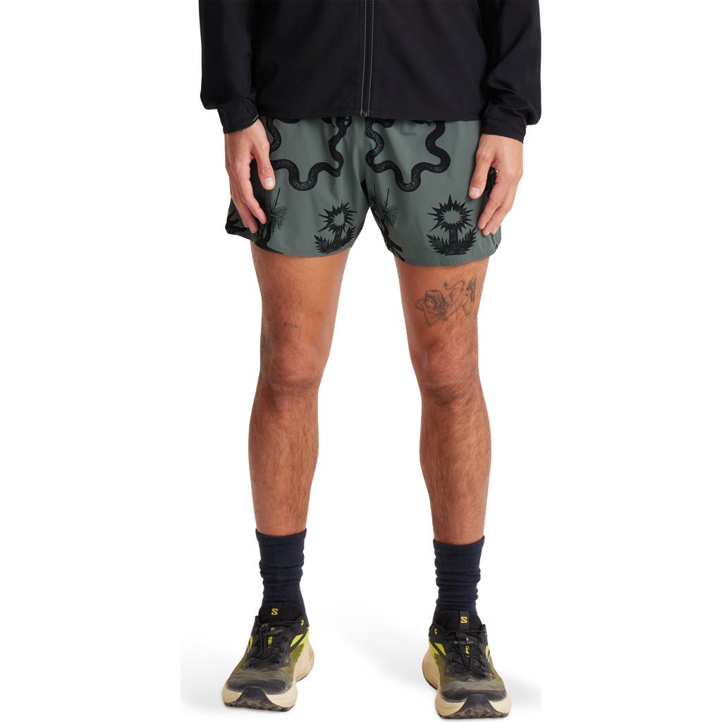 Roark Alta 5 Drawstring Shorts In Gray