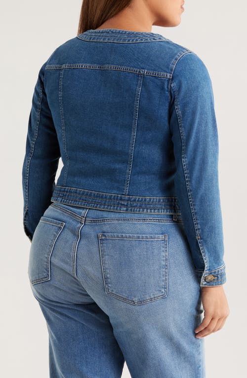 Kut From The Kloth Lorelei Scoop Neck Denim Jacket In Blue