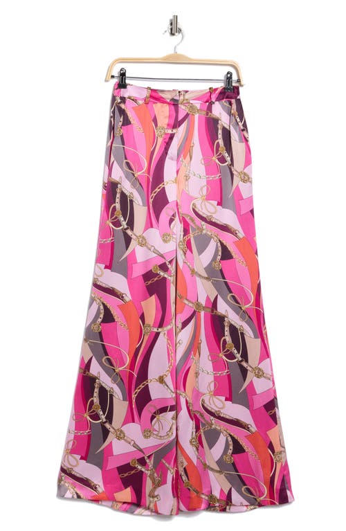 L Agence L'agence Pilar Silk Wide Leg Pants In Multi