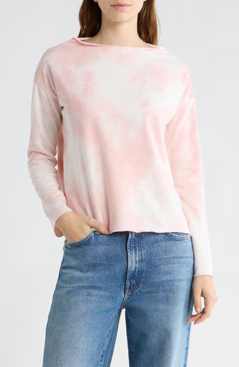 Tie Dye Boat Neck Sweater