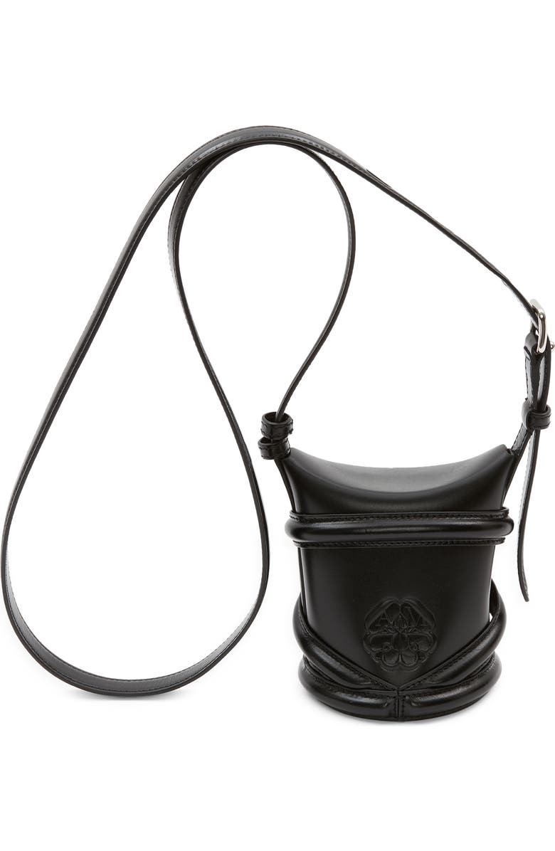 McQueen Alexander McQueen Micro The Curve Leather Crossbody Bag, Alternate, color,