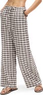 M&S Gingham Straight Leg Pants