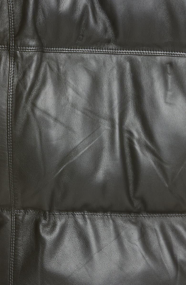 FRAME Sleeveless Leather Puffer Vest, Alternate, color,