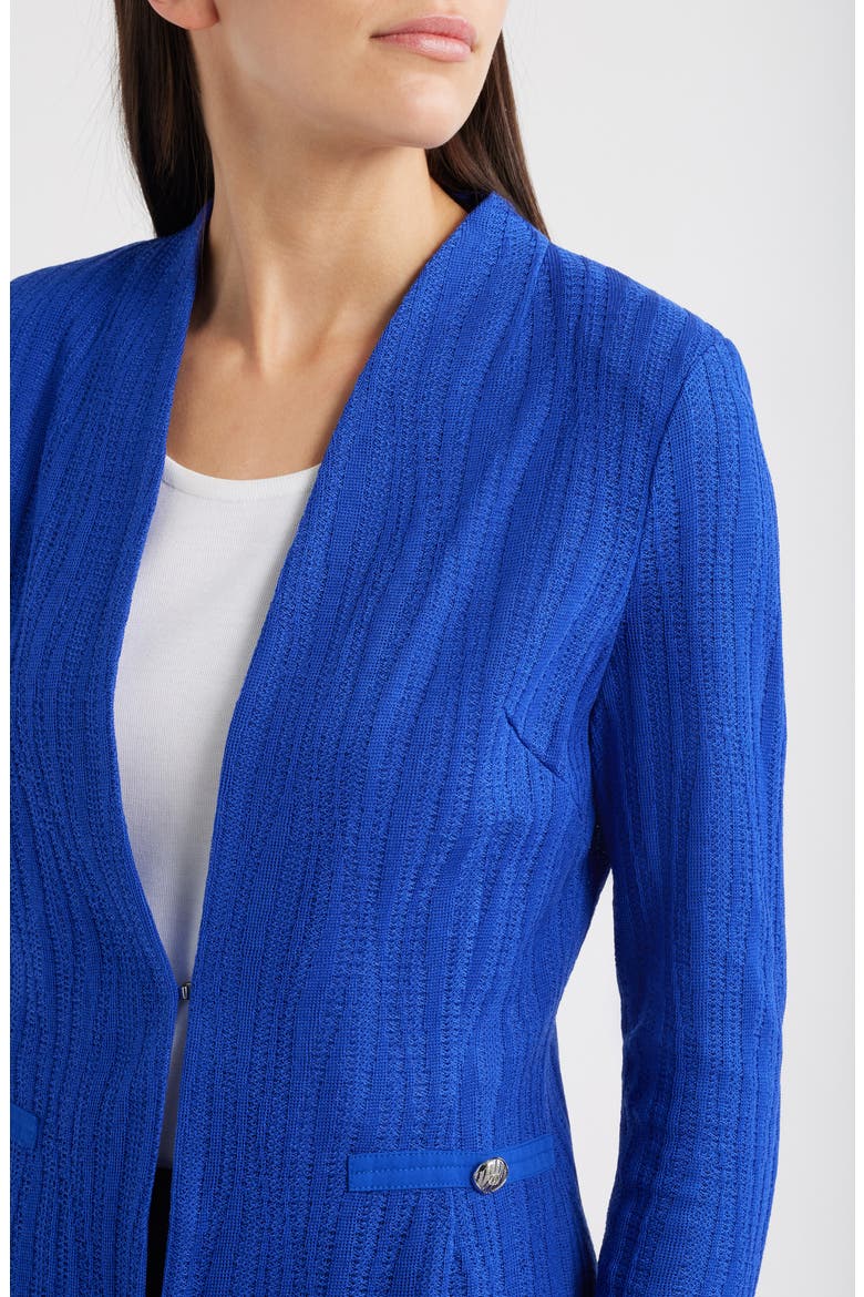 Tailored Fit Textured Wave Knit Jacket, Alternate, color, SAPPHIRE SEA