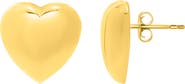 KARAT RUSH Puffed Heart Stud Earrings