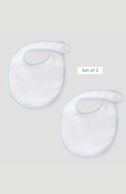 Weezie Set Of 2 Organic Cotton Terry Bibs In White