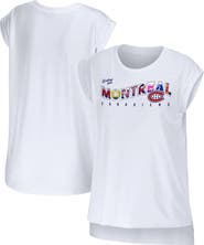 WEAR by Erin Andrews Women's WEAR by Erin Andrews White Montreal Canadiens Greetings From Muscle T-Shirt