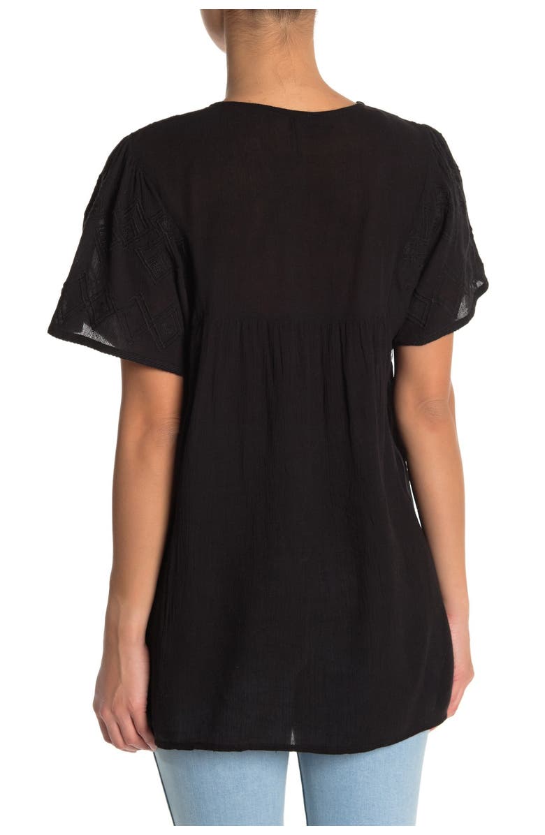 BOHO ME Embroidered Cover-Up Tunic Top, Alternate, color,