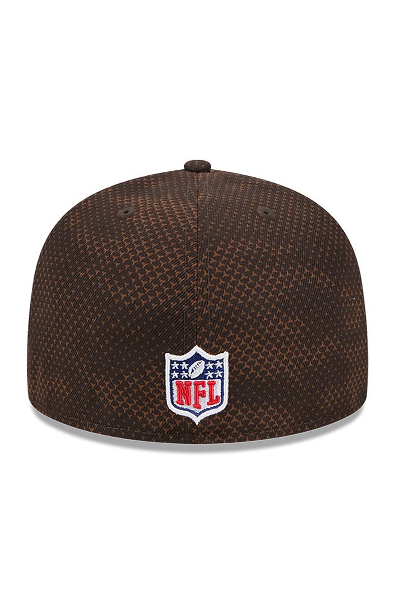 New Era Men's New Era  Brown Cleveland Browns 2024 Sideline 59FIFTY Fitted Hat, Alternate, color, Brown