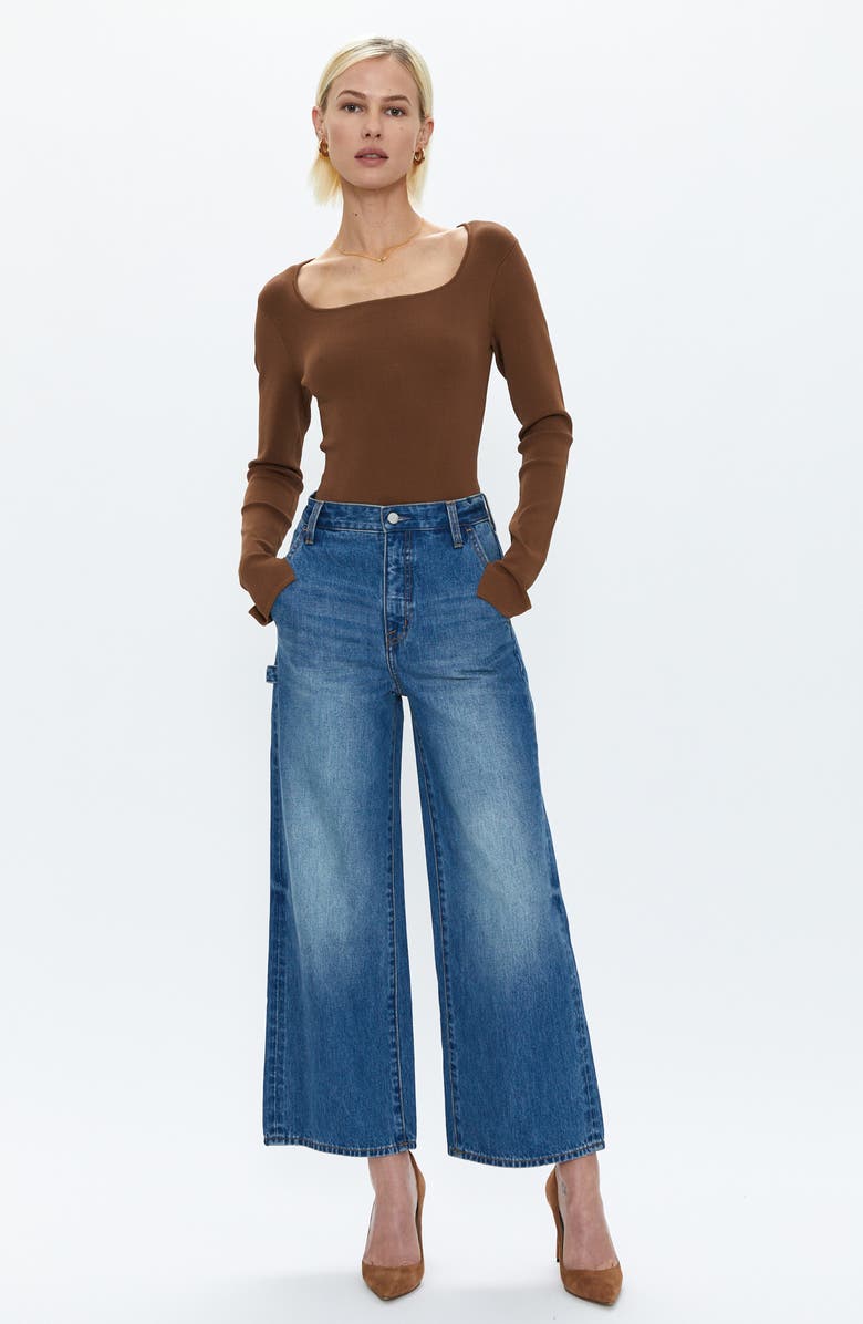 Pistola Loretta Utility High Waist Wide Leg Jeans, Alternate, color,