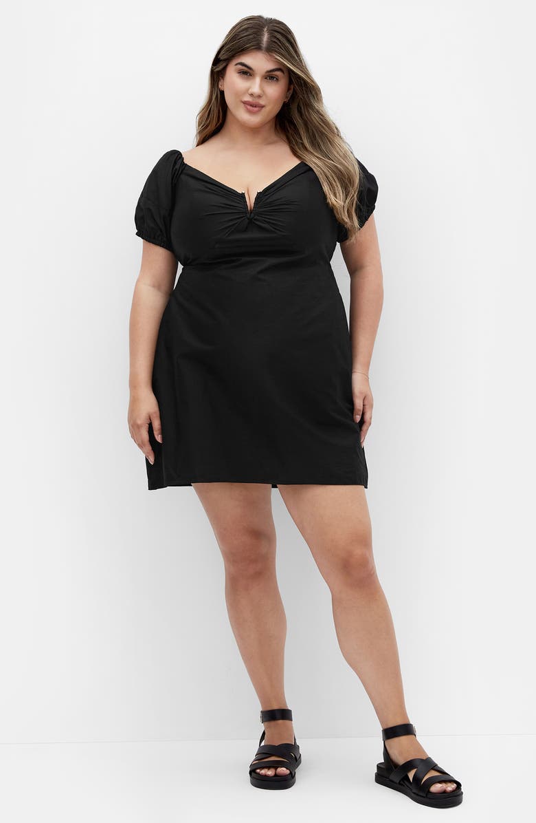 City Chic Marcie Off-the-Shoulder Minidress, Alternate, color, Black