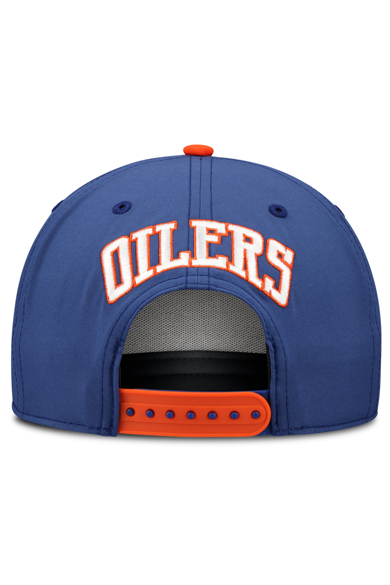Men's Fanatics  Blue Edmonton Oilers On Stage Podium A-Frame Adjustable Hat, Alternate, color, Blue