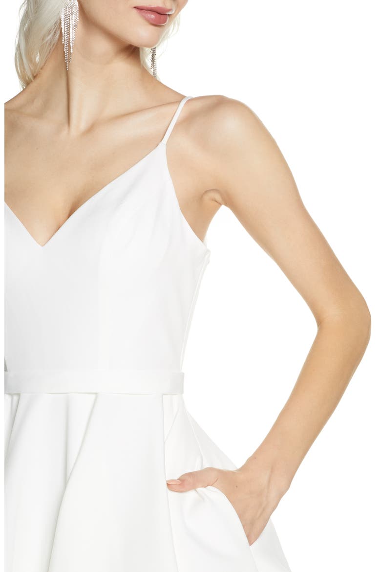 Fit & Flare Cocktail Dress, Alternate, color, WHITE