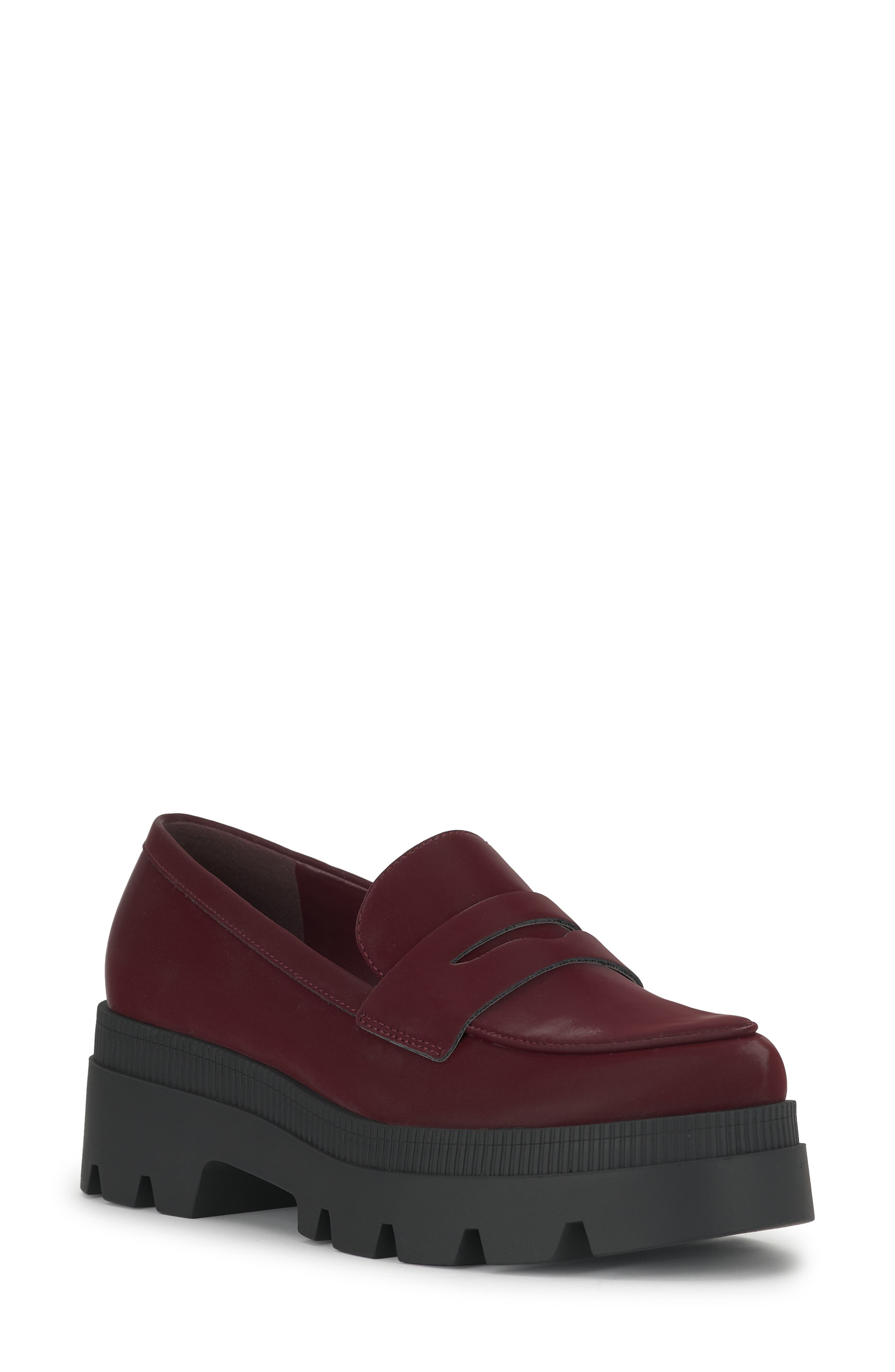 Ullinia Platform Loafer, Main, color, DARK CHERRY