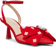 Betsey Johnson Mark Ankle Strap Mesh Pump