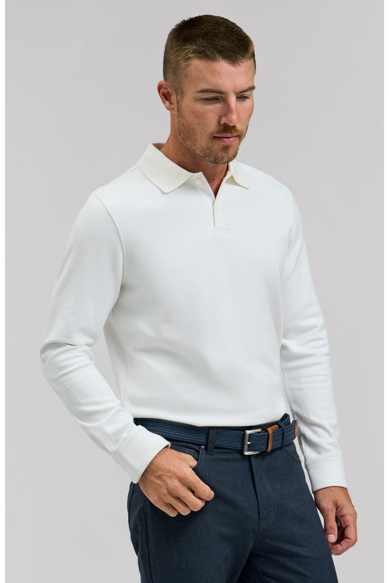 The Braden Long Sleeve Polo, Alternate, color, White