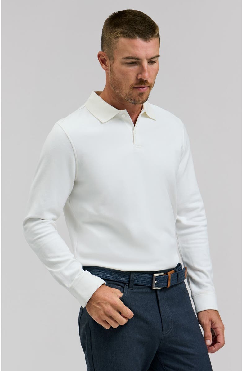 Rye 51 The Braden Long Sleeve Polo, Alternate, color, White