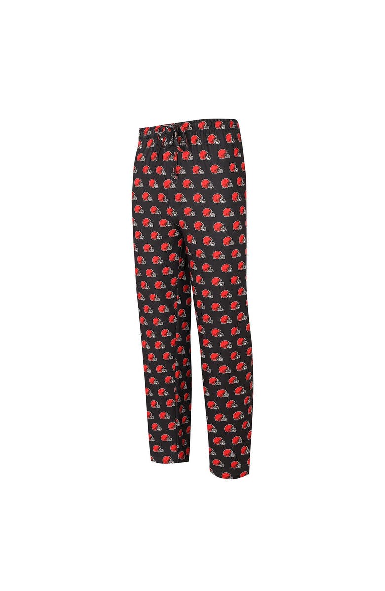 CONCEPTS SPORT Men's Concepts Sport Brown Cleveland Browns Gauge Allover Print Knit Sleep Pants, Alternate, color, 