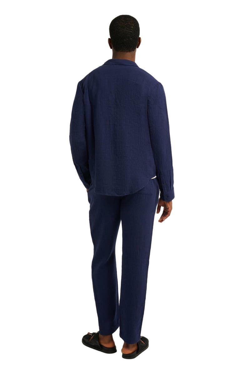 Onia Cotton Gauze Pull-on Pant, Alternate, color, Deep Navy