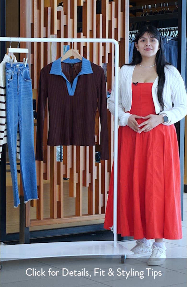 Natalia Colorblock Long Sleeve Polo, sales video thumbnail