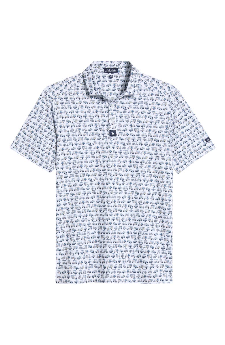 Bad Birdie Core Golf Part Print Performance Golf Polo, Main, color, Check Out My Cart
