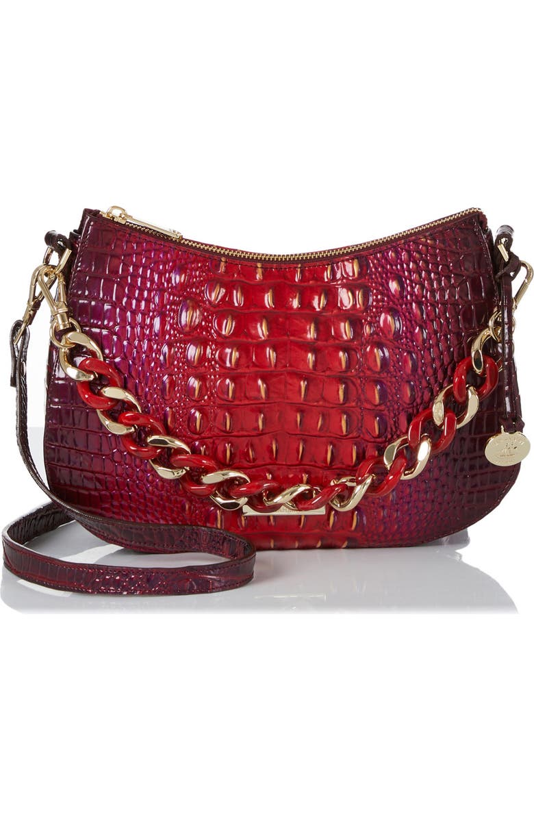 Brahmin Mod Shayna Croc Embossed Leather Crossbody Bag, Main, color,