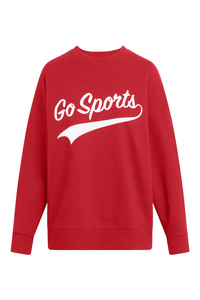 Go Sports Sweatshirt, Alternate, color, RED