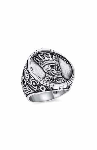 BLING JEWELRY Men's Engraved Statement Ring
