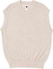 vowels Checkered Sweater Vest